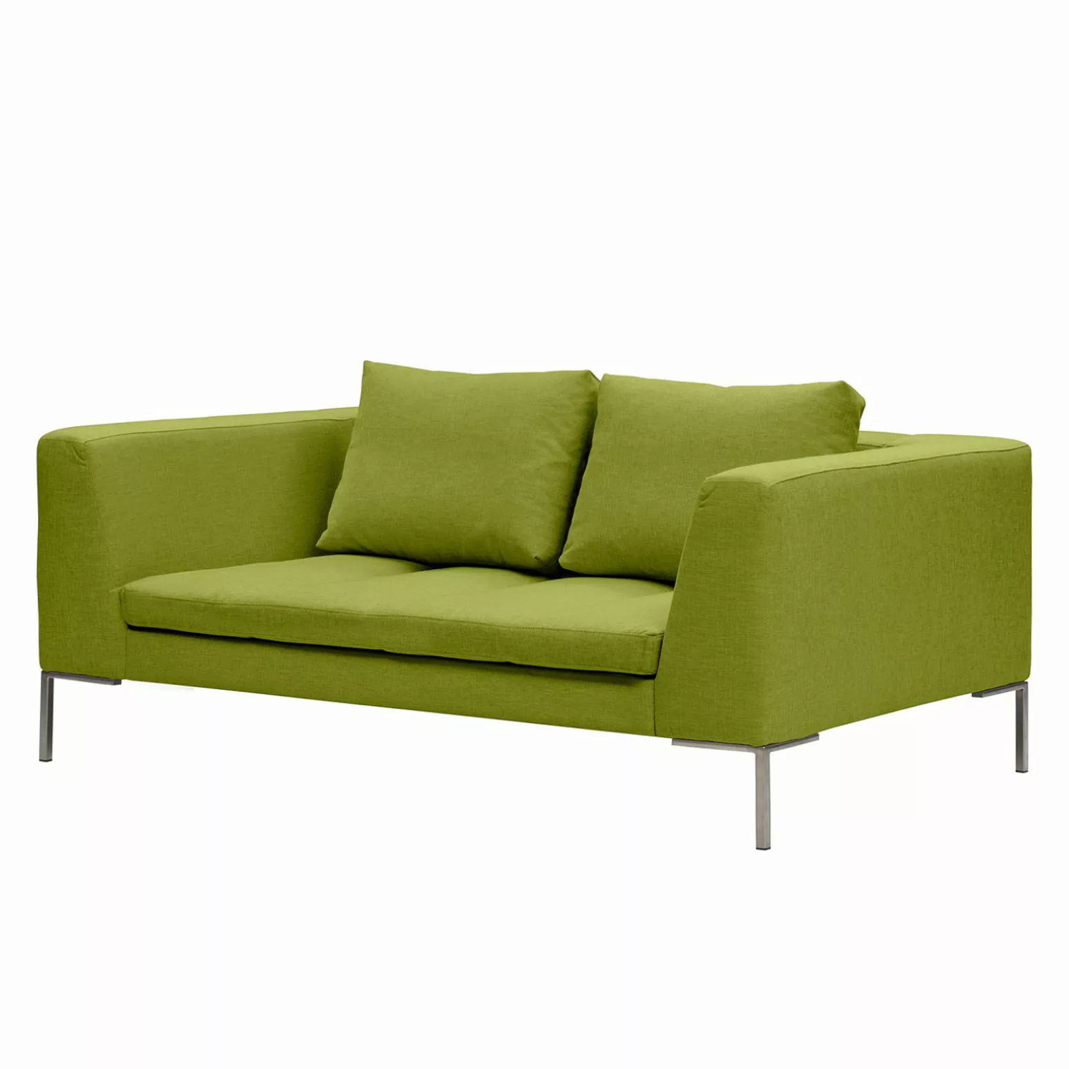 home24 Studio Copenhagen Sofa Madison 2-Sitzer Grün Webstoff 174x66x105 cm günstig online kaufen