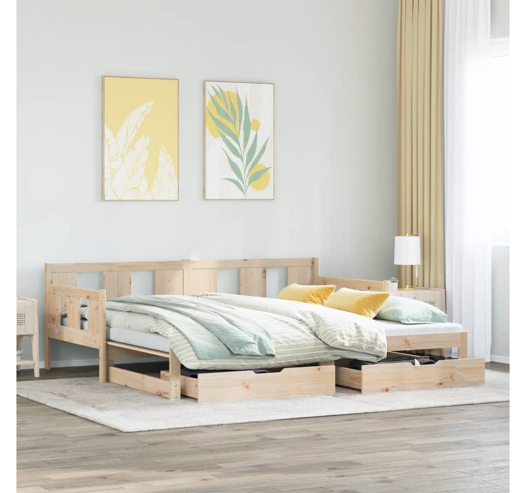 vidaXL Bett Tagesbett Ausziehbar mit Schubladen 80x200 cm Massivholz Kiefer günstig online kaufen