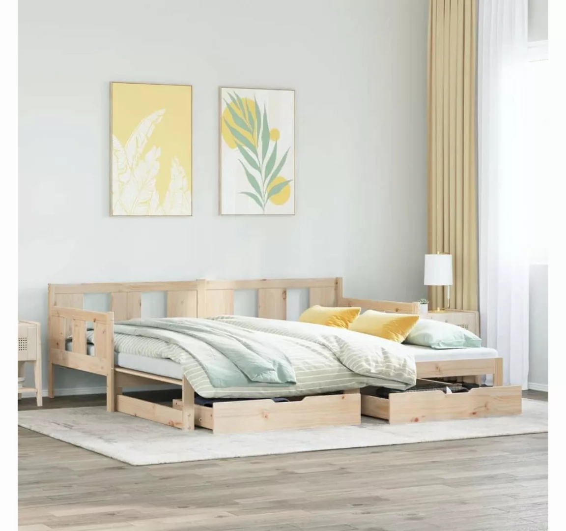 vidaXL Bett Tagesbett Ausziehbar mit Schubladen ohne Matratze 80x200 cm günstig online kaufen