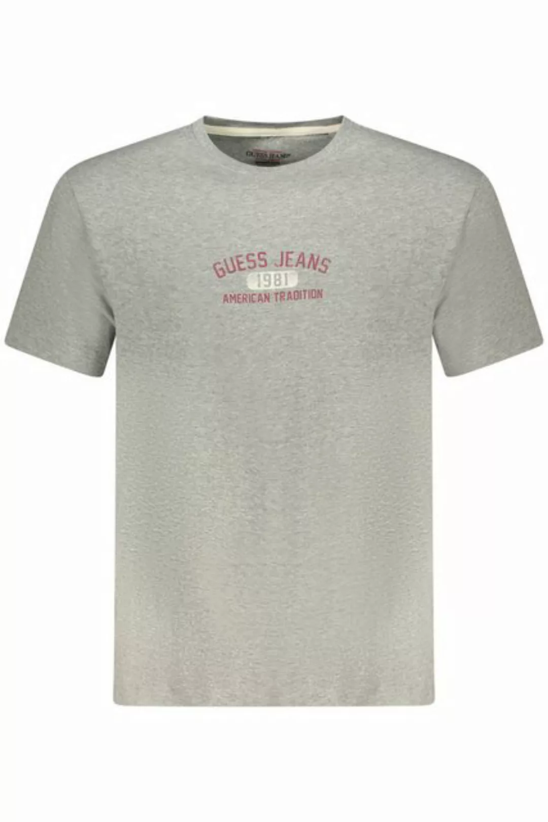 GUESS JEANS T-Shirt Bio-Baumwoll T-Shirt für Herren: Kurzarm, Grau günstig online kaufen