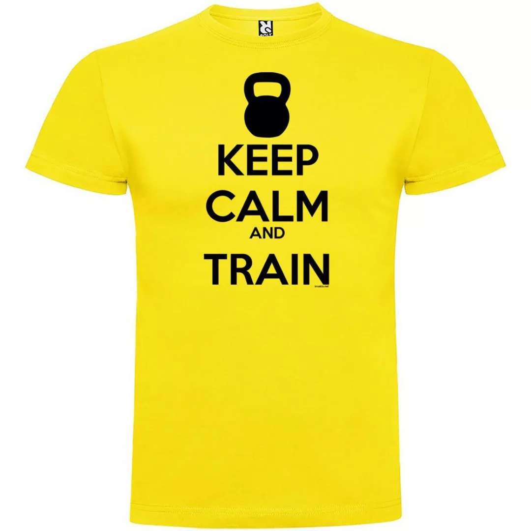 Kruskis Keep Calm And Train Kurzärmeliges T-shirt 2XL Yellow günstig online kaufen