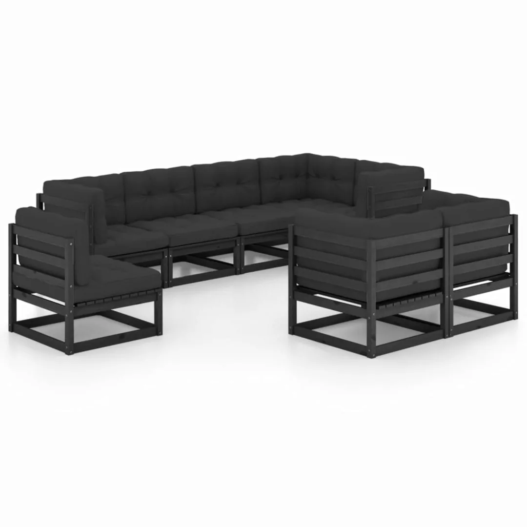 8-tlg. Garten-lounge-set Mit Kissen Kiefer Massivholz günstig online kaufen