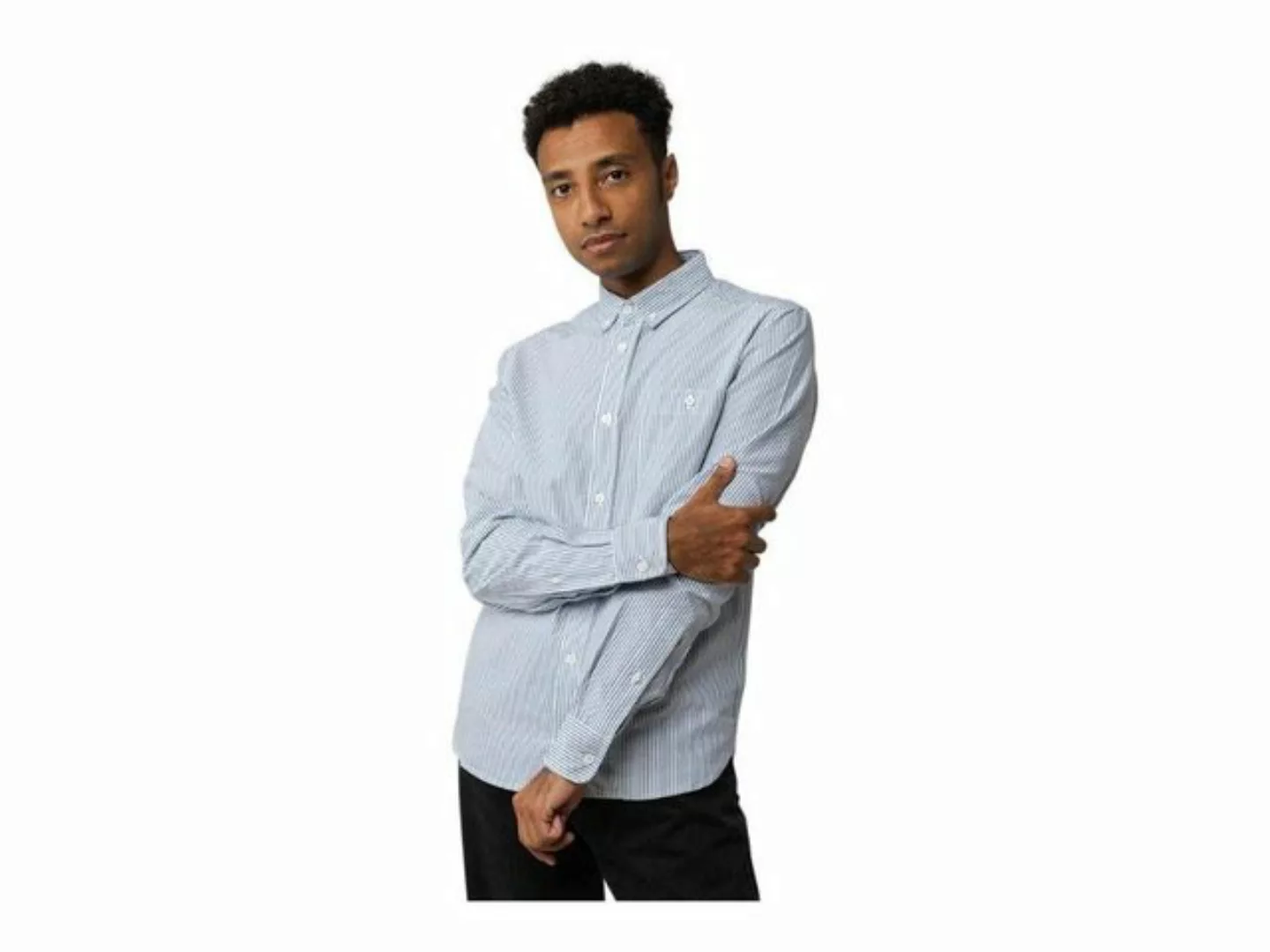 MELA Langarmhemd MELA Bio-Herren-Hemd 'AJAY' mit Button-down Kragen günstig online kaufen