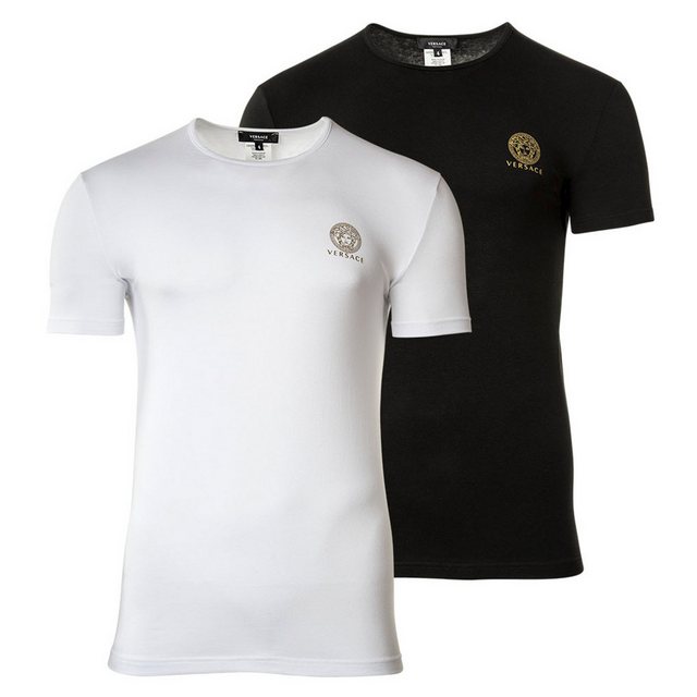 Versace T-Shirt Herren T-Shirt, 2er Pack - Unterhemd, Rundhals günstig online kaufen