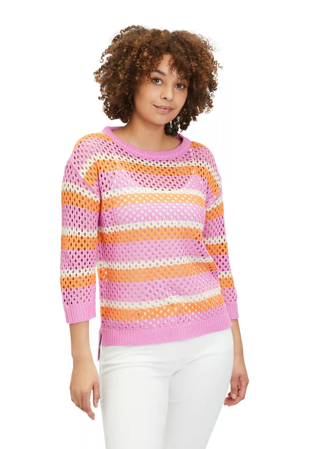 Betty Barclay Strickpullover "Betty Barclay Grobstrick-Pullover mit Streife günstig online kaufen