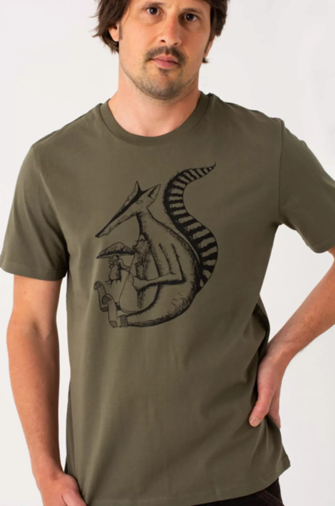 Duchs T-shirt Für Herren In Khaki günstig online kaufen