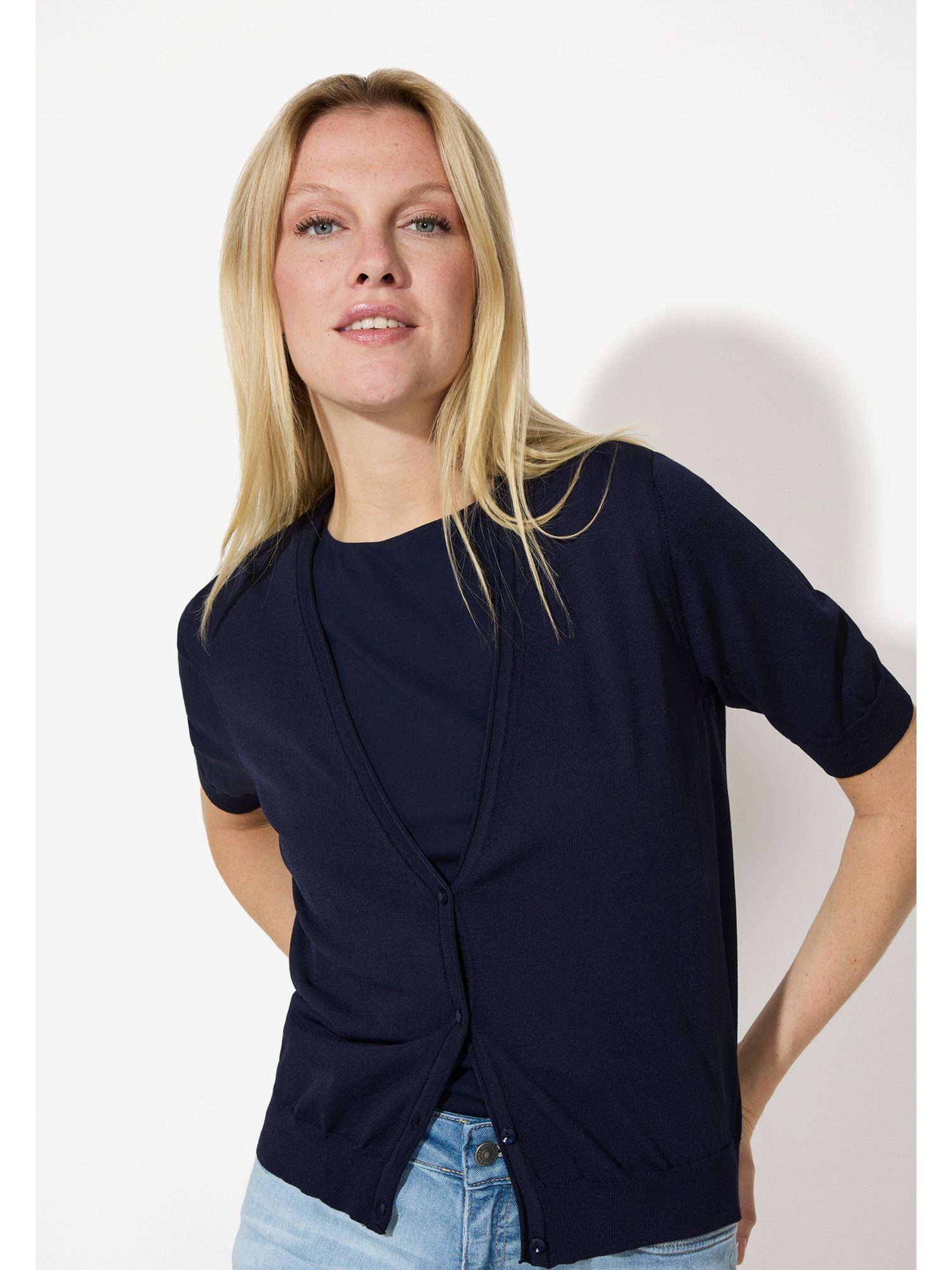 MORE&MORE Strickjacke Feinstrick-Cardigan günstig online kaufen