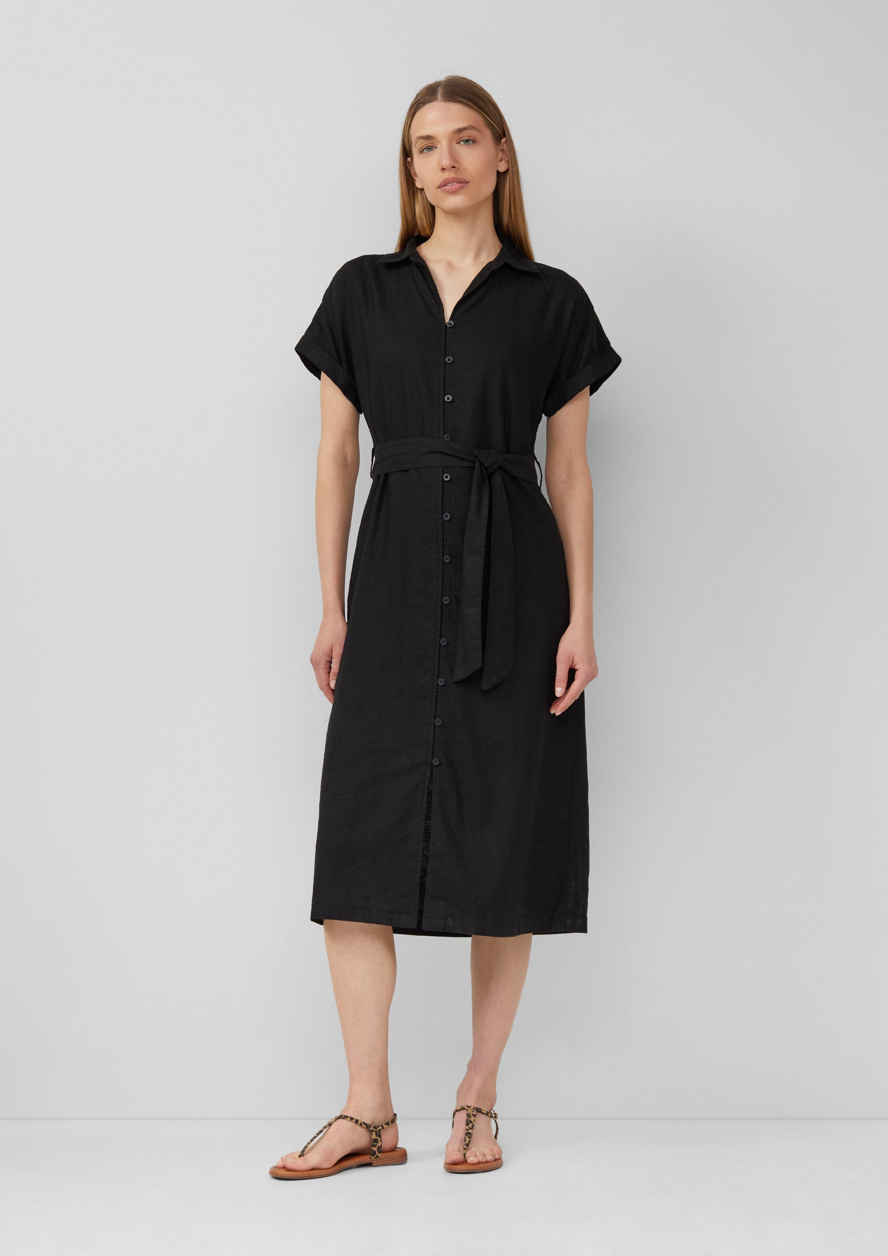s.Oliver Maxikleid Midikleid aus Leinenmix mit günstig online kaufen