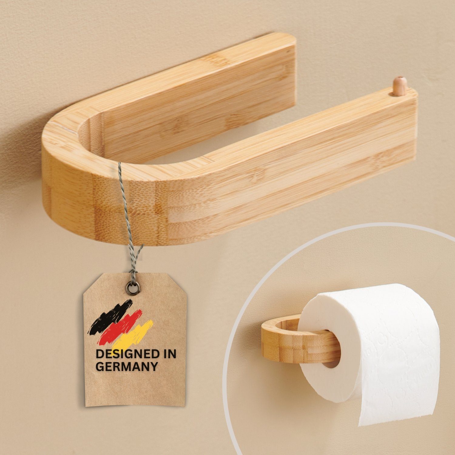 DEKAZIA Toilettenpapierhalter ohne Bohren aus 100% günstig online kaufen