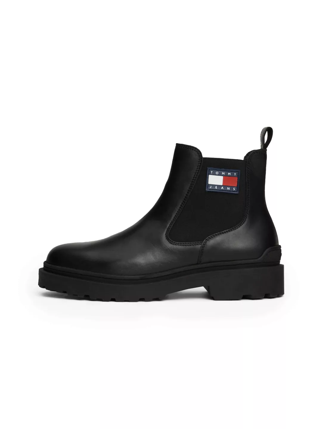 Tommy Jeans Chelseaboots "TJM LEATHER CHELSEA BOOT", Blockabsatz,Businessmo günstig online kaufen