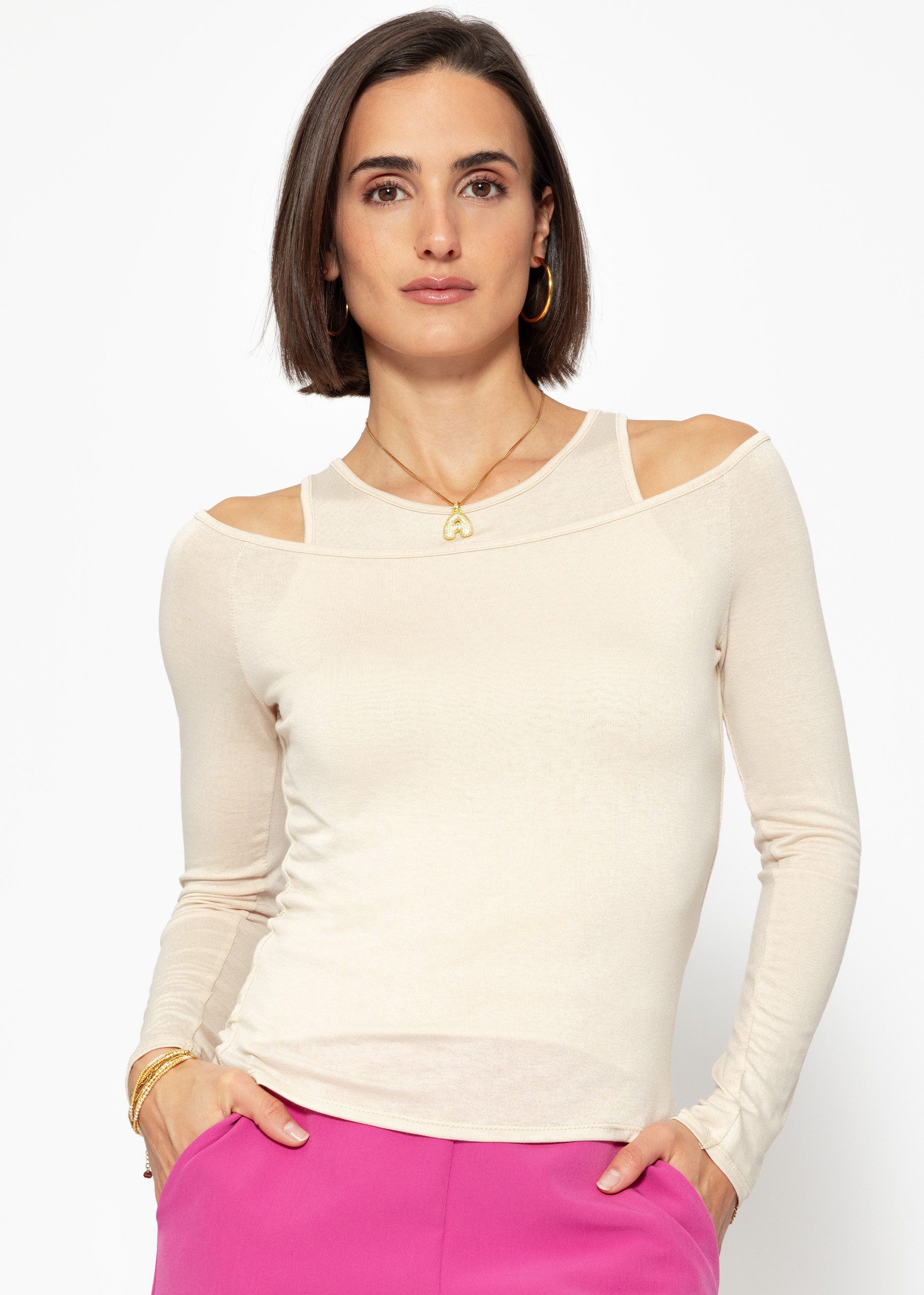SASSYCLASSY Langarmshirt Langarmshirt Damen mit Top günstig online kaufen