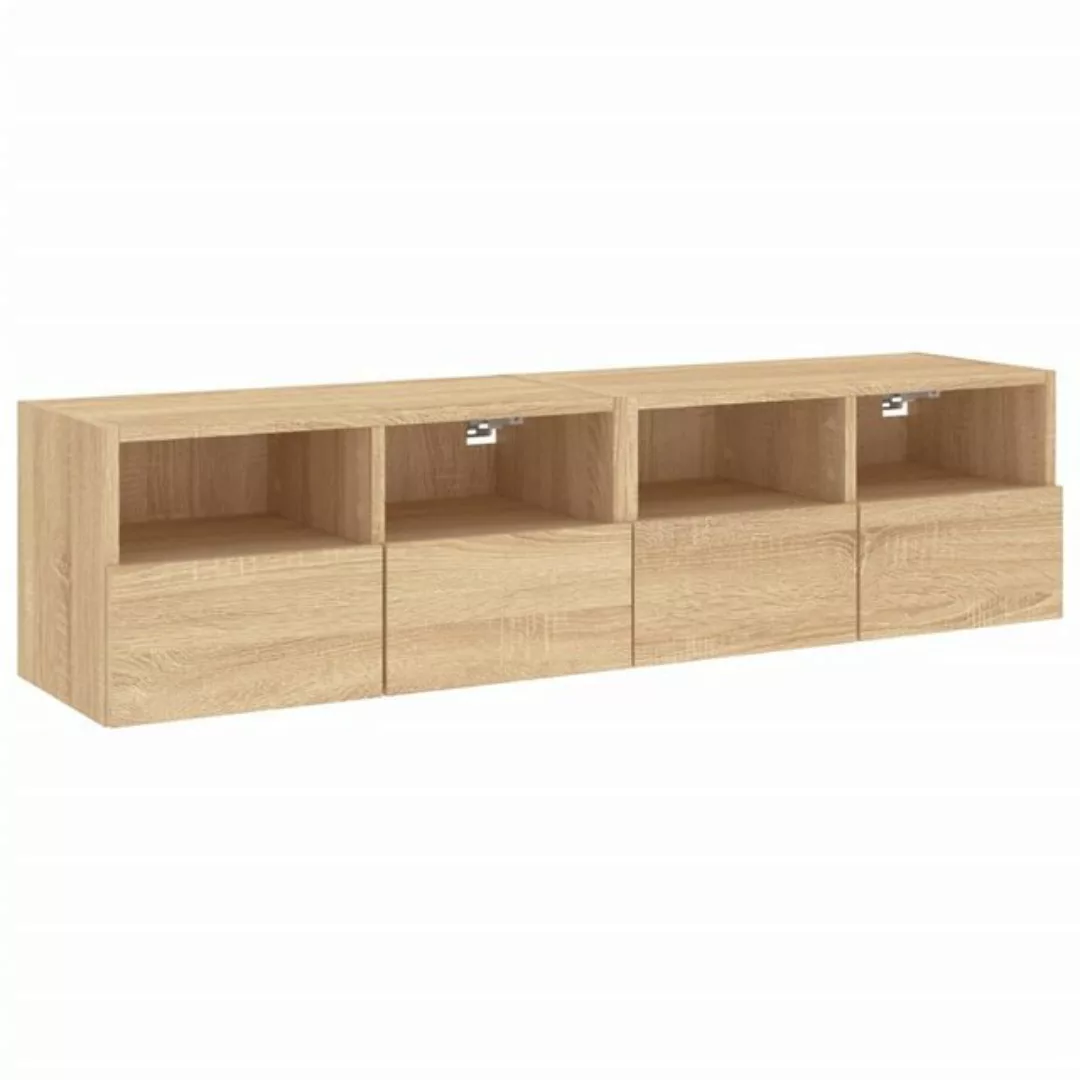 vidaXL TV-Schrank TV-Wandschränke 2 Stk Sonoma-Eiche 60x30x30 cm Spanplatte günstig online kaufen