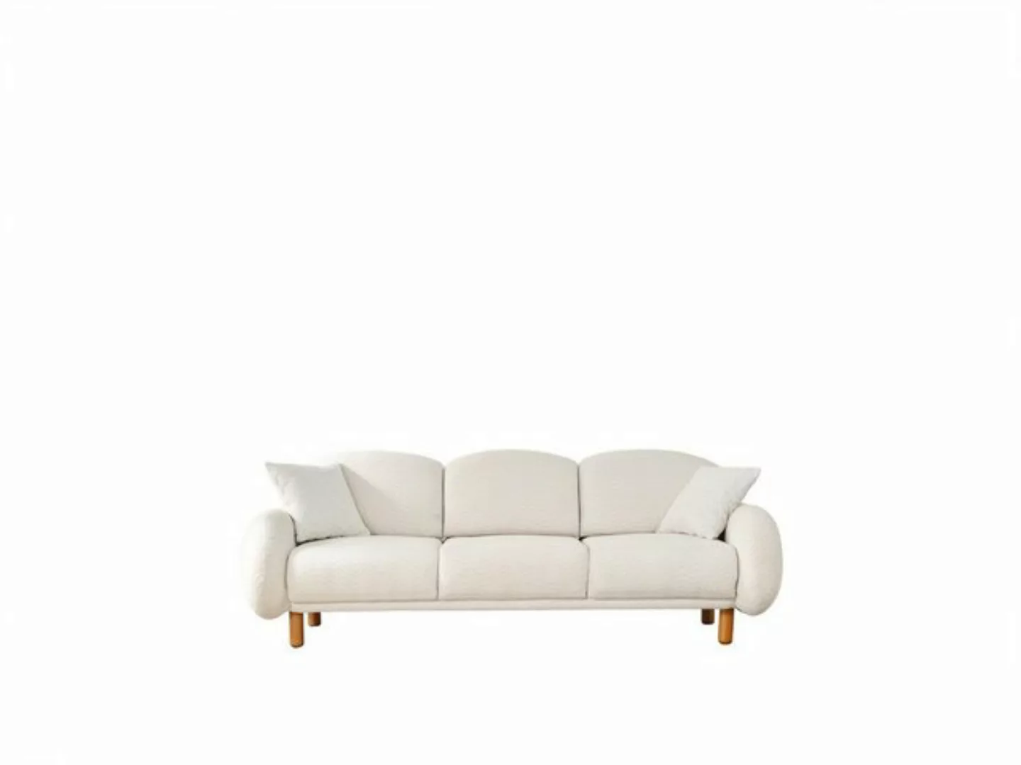 Xlmoebel 3-Sitzer Dreisitzer Couch Sofa aus Stoff in Weiß, modernes Polster günstig online kaufen