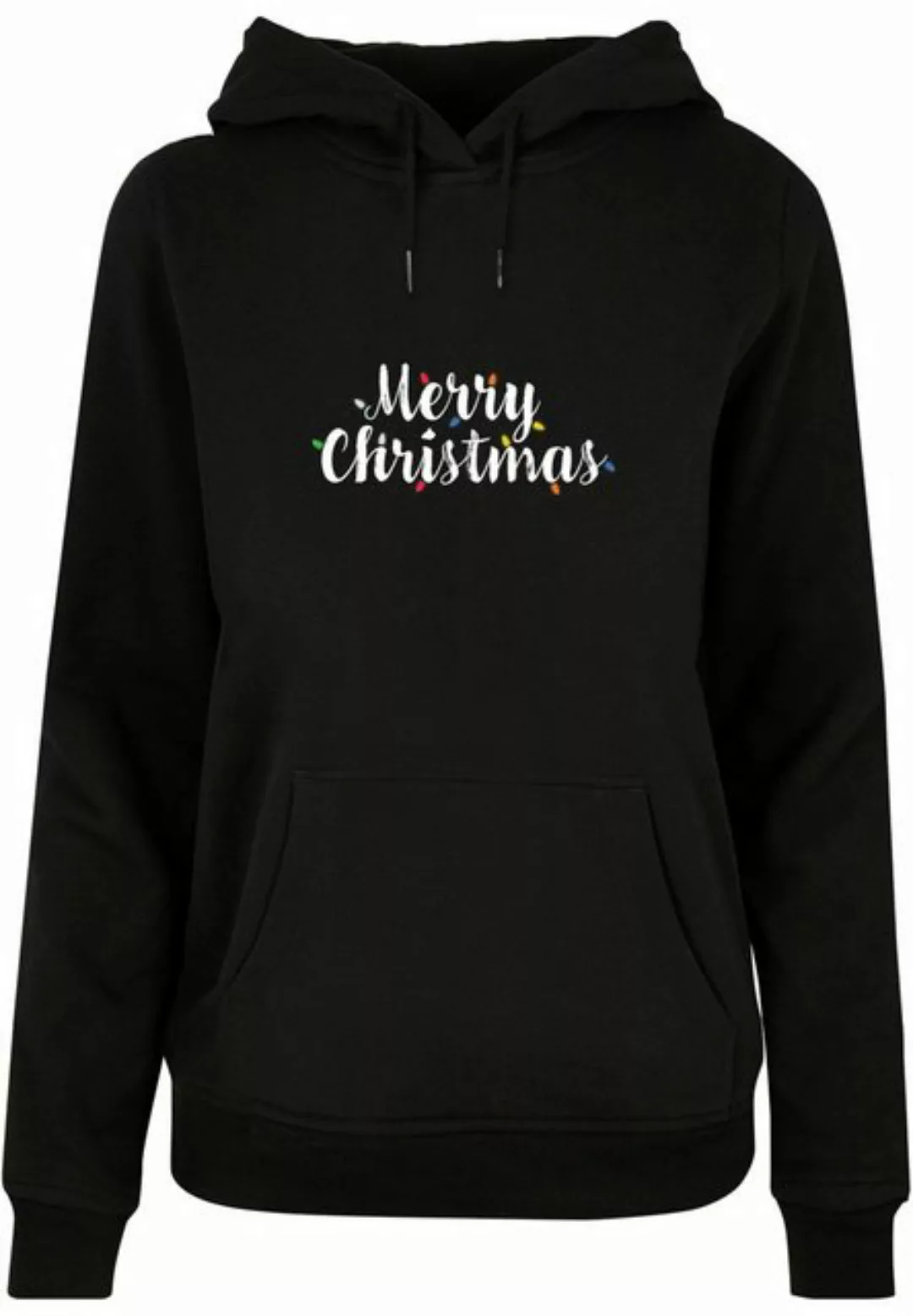 Merchcode Kapuzenpullover Merchcode Damen Ladies Merry Christmas Lights Bas günstig online kaufen