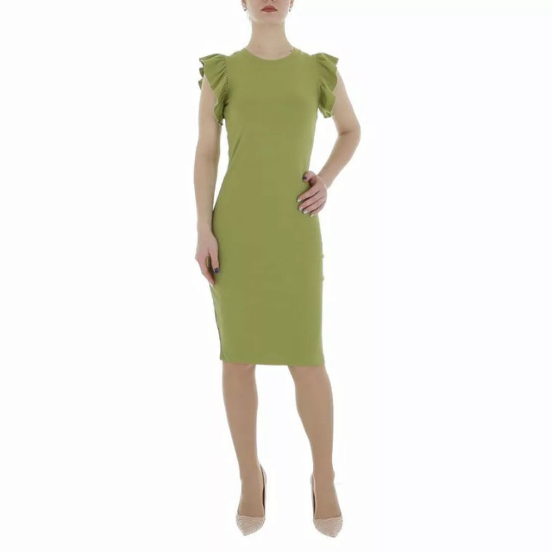 Ital-Design Sommerkleid Damen Freizeit (86164474) Rüschen Stretch Rippstric günstig online kaufen