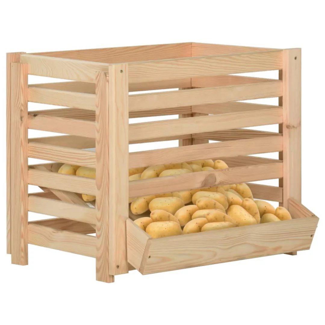 vidaXL Aufbewahrungsbox Kartoffelkiste 60x40x50 cm Massivholz günstig online kaufen