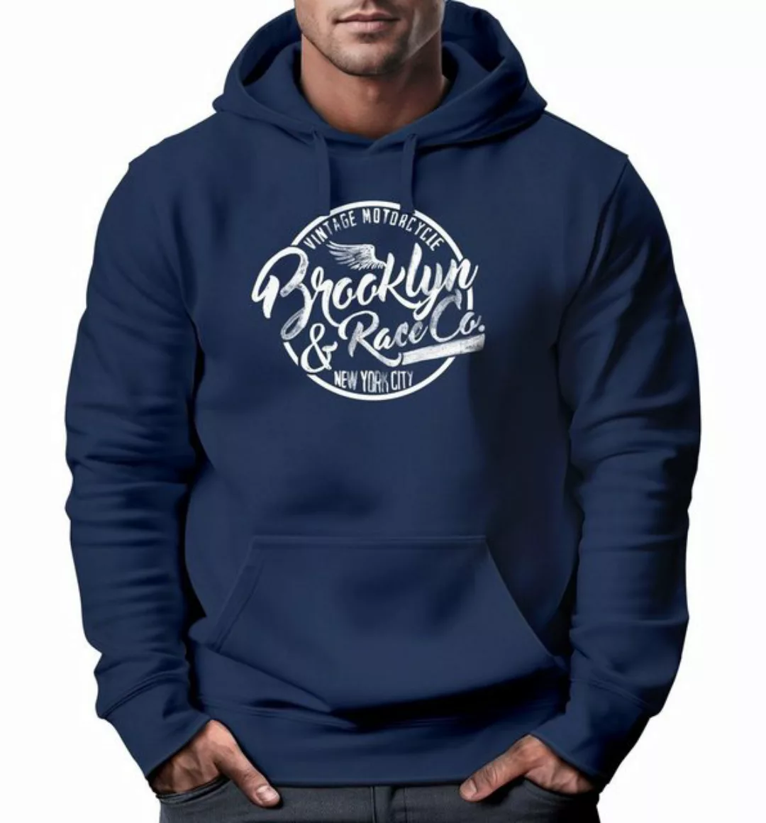 Neverless Hoodie Hoodie Herren Sweatshirt Brooklyn Race Motorcycle Vintage günstig online kaufen