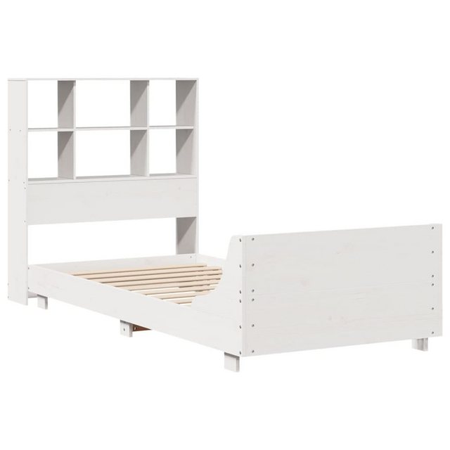 vidaXL Bett Massivholzbett ohne Matratze Weiß 100x200 cm Kiefernholz günstig online kaufen