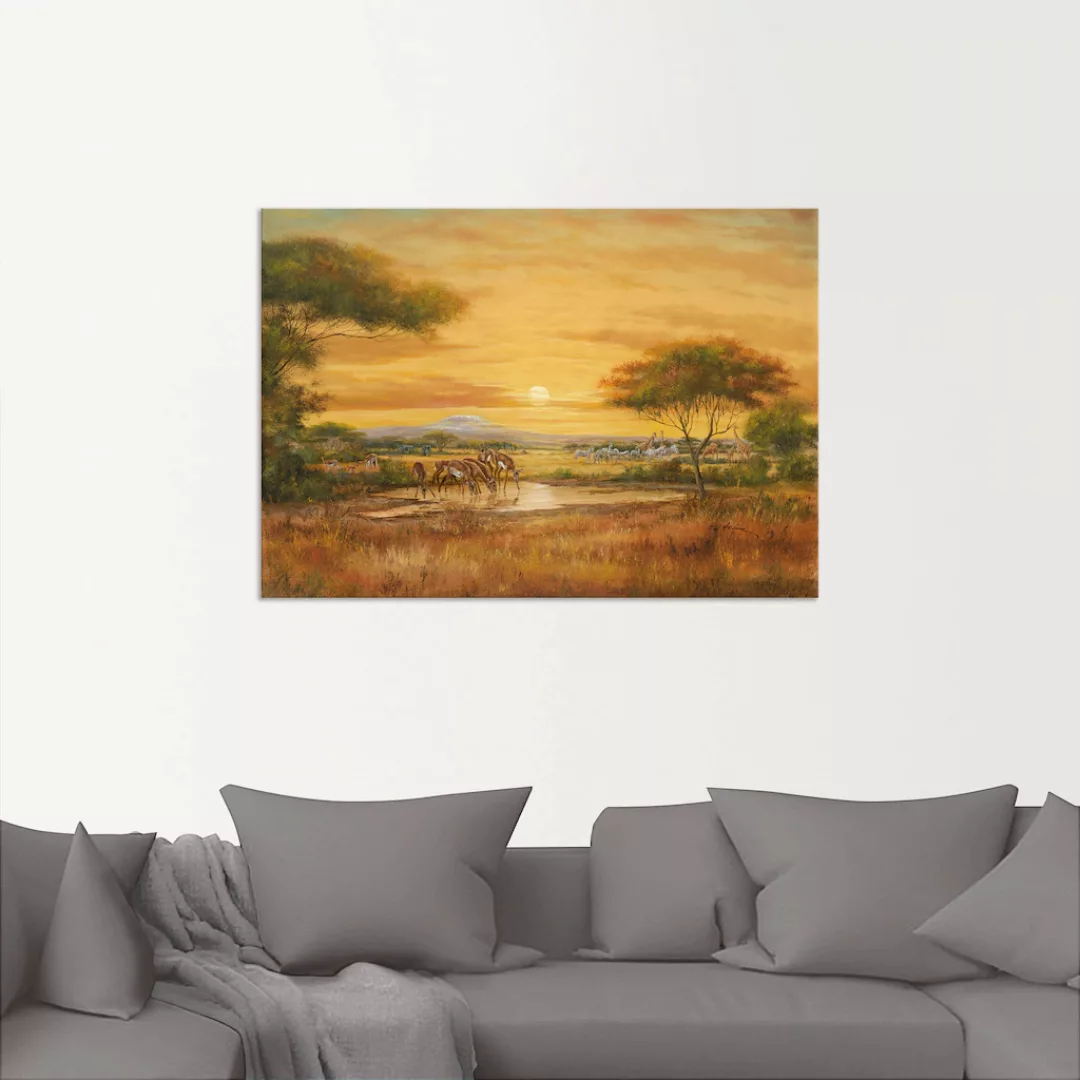 Artland Wandbild "Afrikanische Steppe", Wildtiere, (1 St.), als Alubild, Ou günstig online kaufen