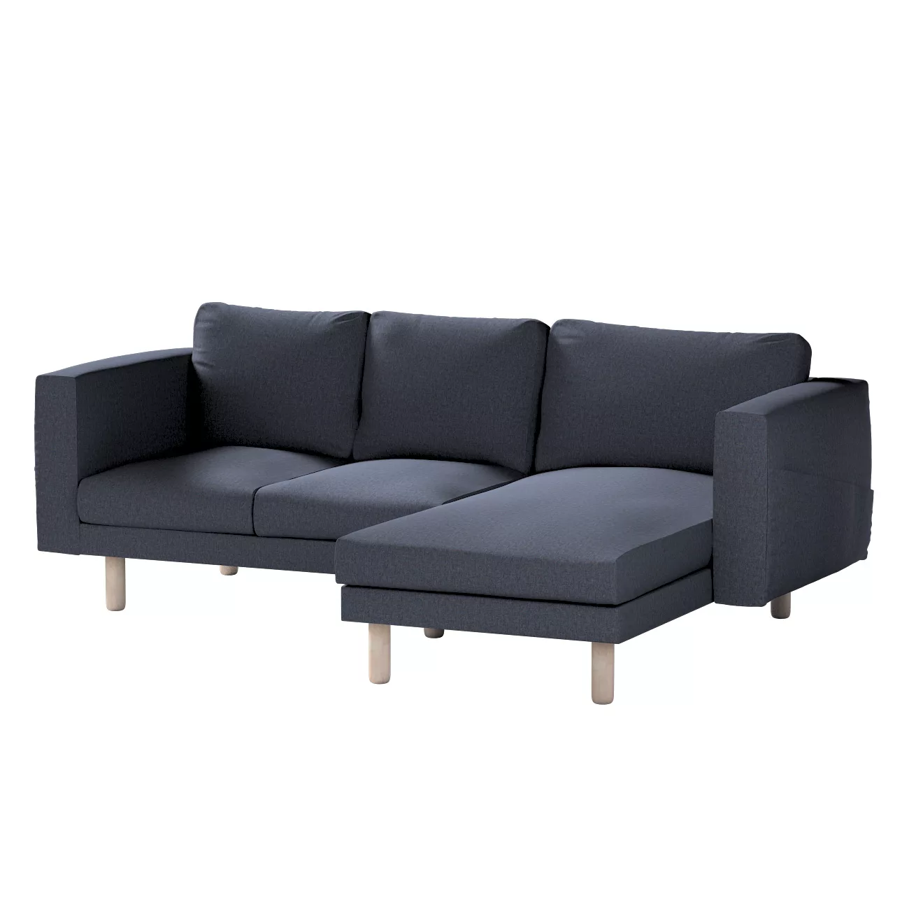 Bezug für Norsborg 3-Sitzer Sofa mit Recamiere, dunkelblau, Norsborg Bezug günstig online kaufen