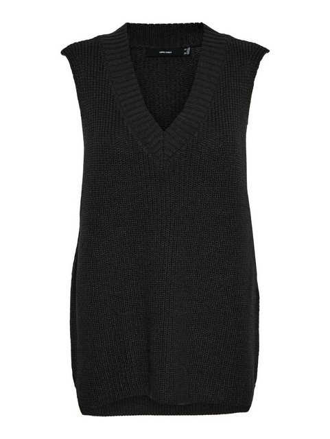 Vero Moda Strickpullover Struktur Pullover ohne Ärmel V-Neck Pullunder VMLE günstig online kaufen