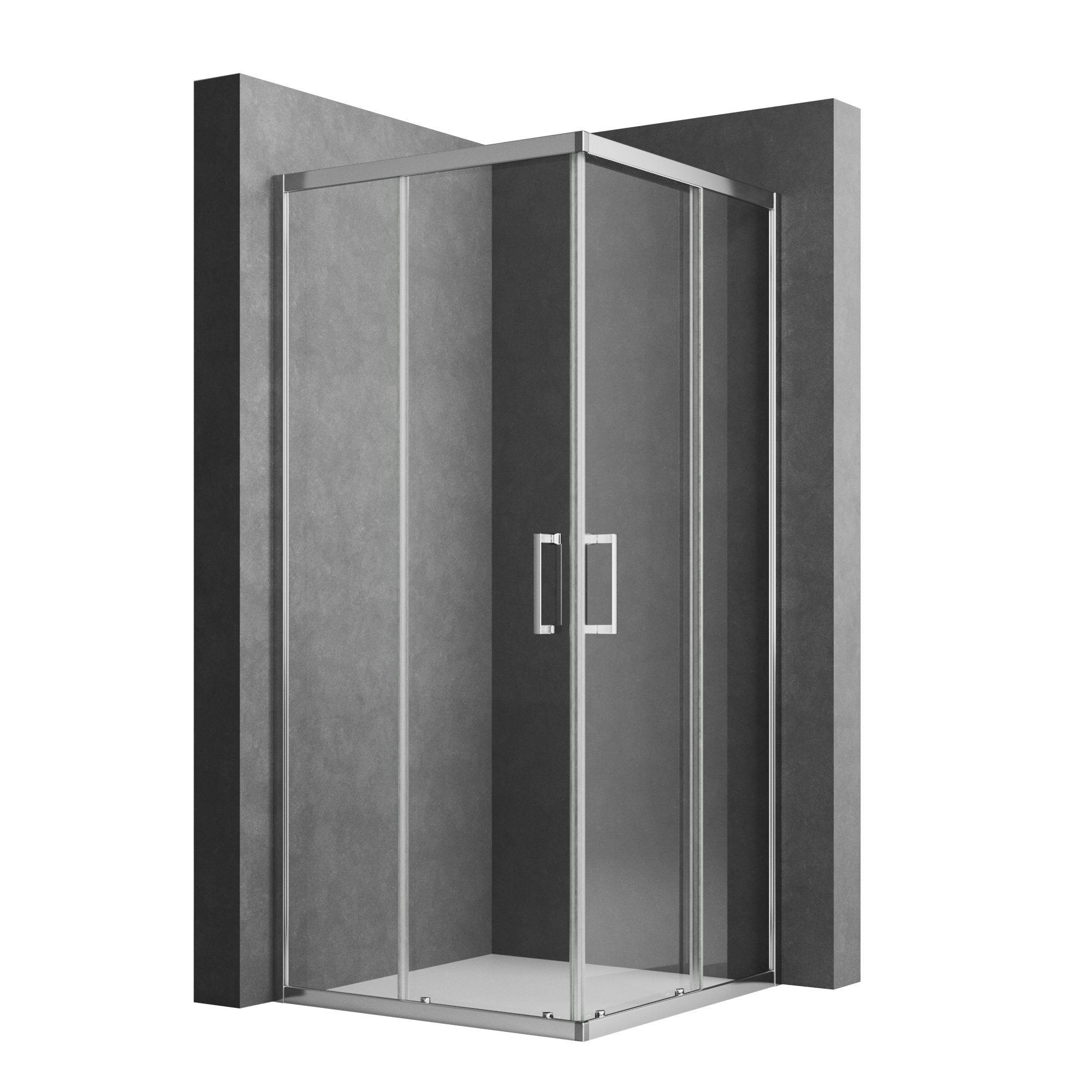 Boromal Eckdusche Duschkabine 80x80 Schiebetür Eckeinstieg, günstig online kaufen