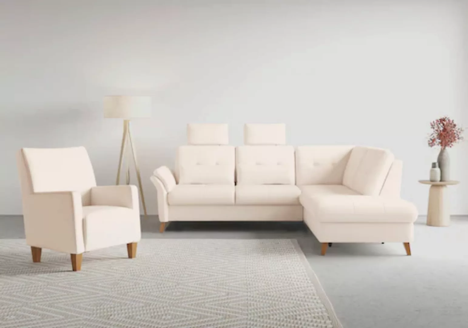 sit&more Ecksofa »Göteborg«, inkl. Sitztiefenverstellung, wahlweise mit Bet günstig online kaufen