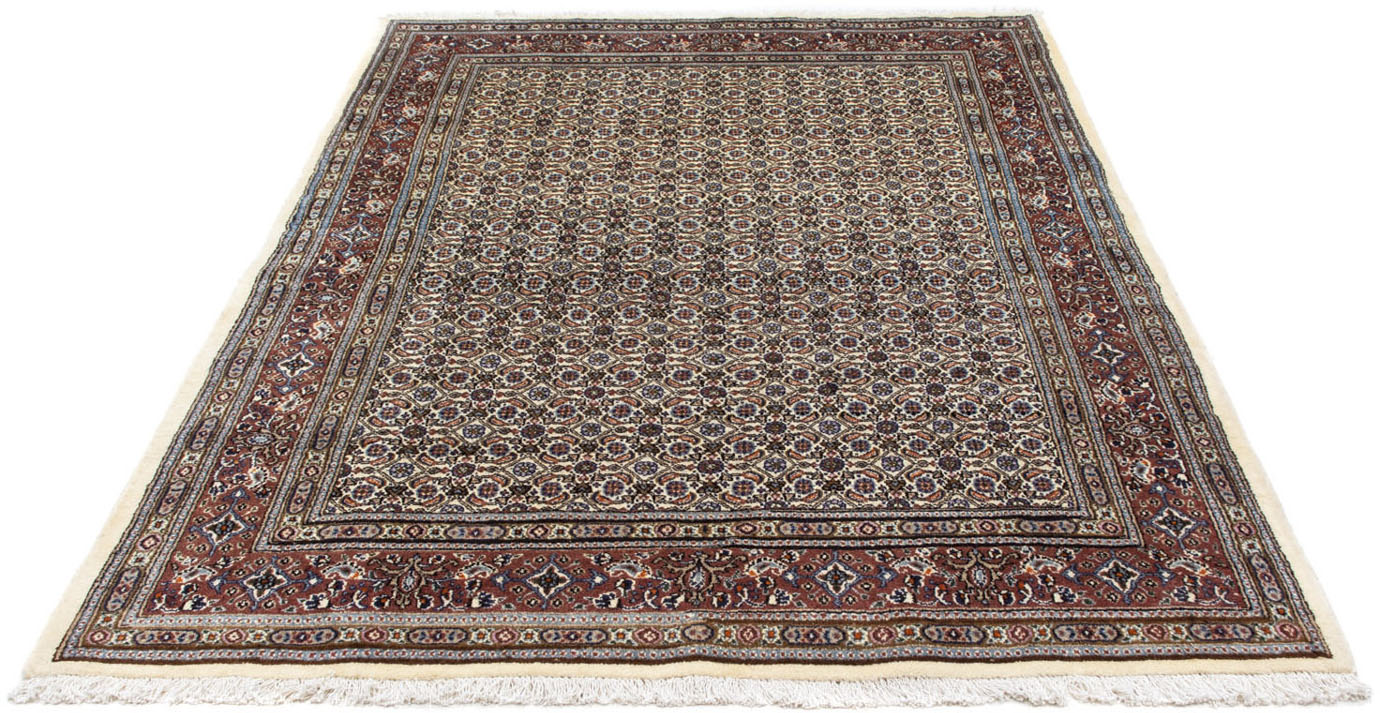 morgenland Wollteppich »Moud Stark Gemustert Beige 242 x 155 cm«, rechtecki günstig online kaufen