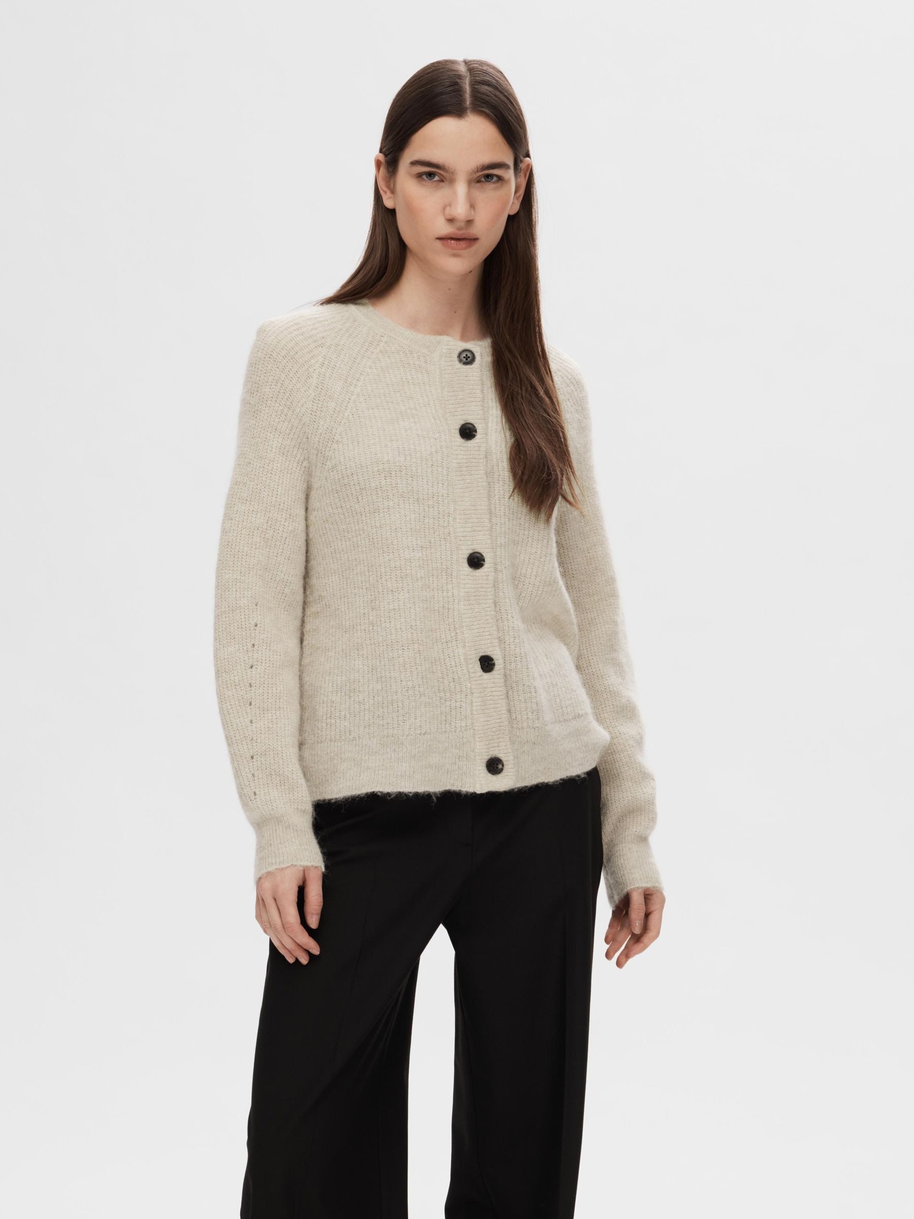 SELECTED FEMME Strickpullover Strickjacke Relaxed Fit günstig online kaufen