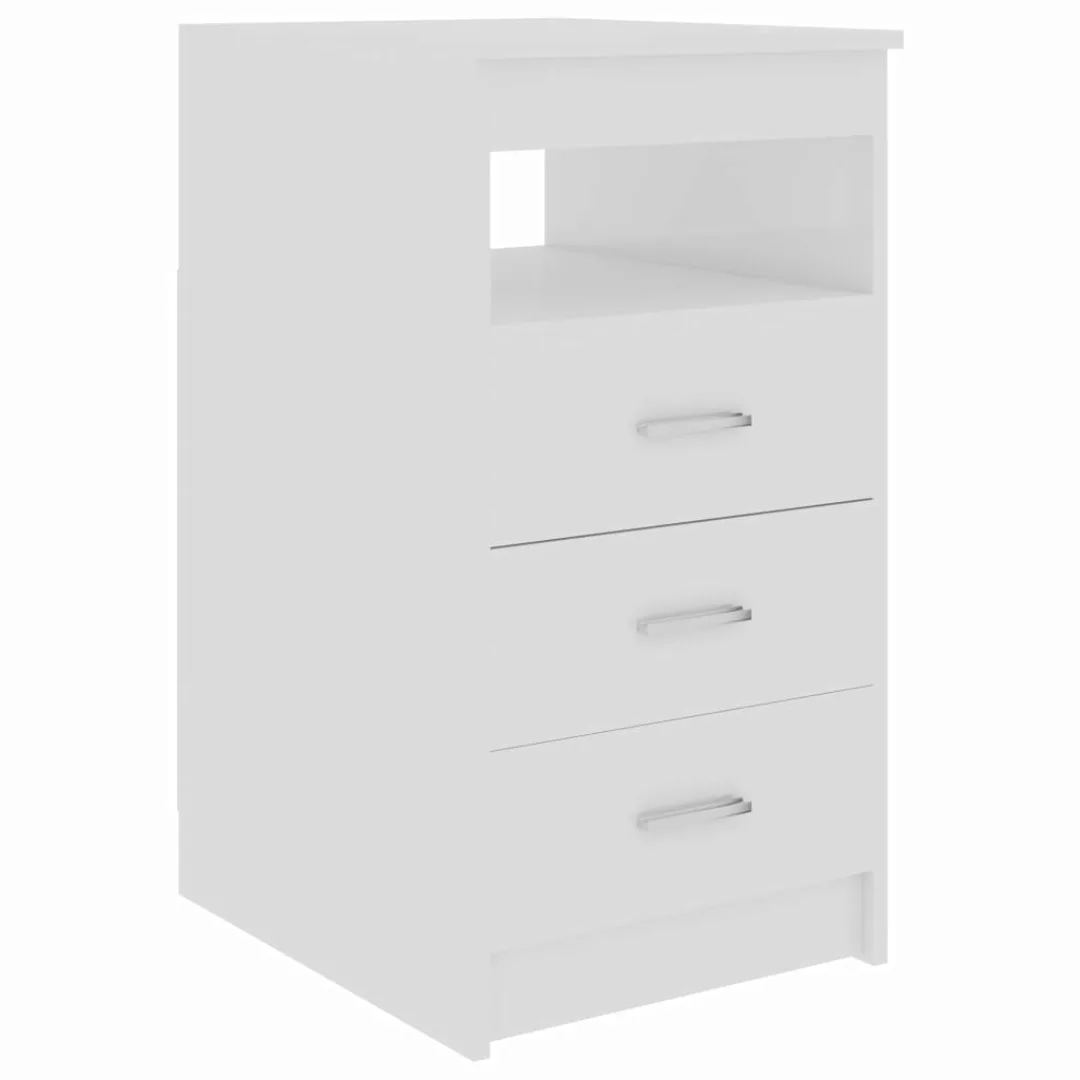 Sideboard Mit Schubladen Hochglanz-weiß 40ã50ã76 Cm Spanplatte günstig online kaufen