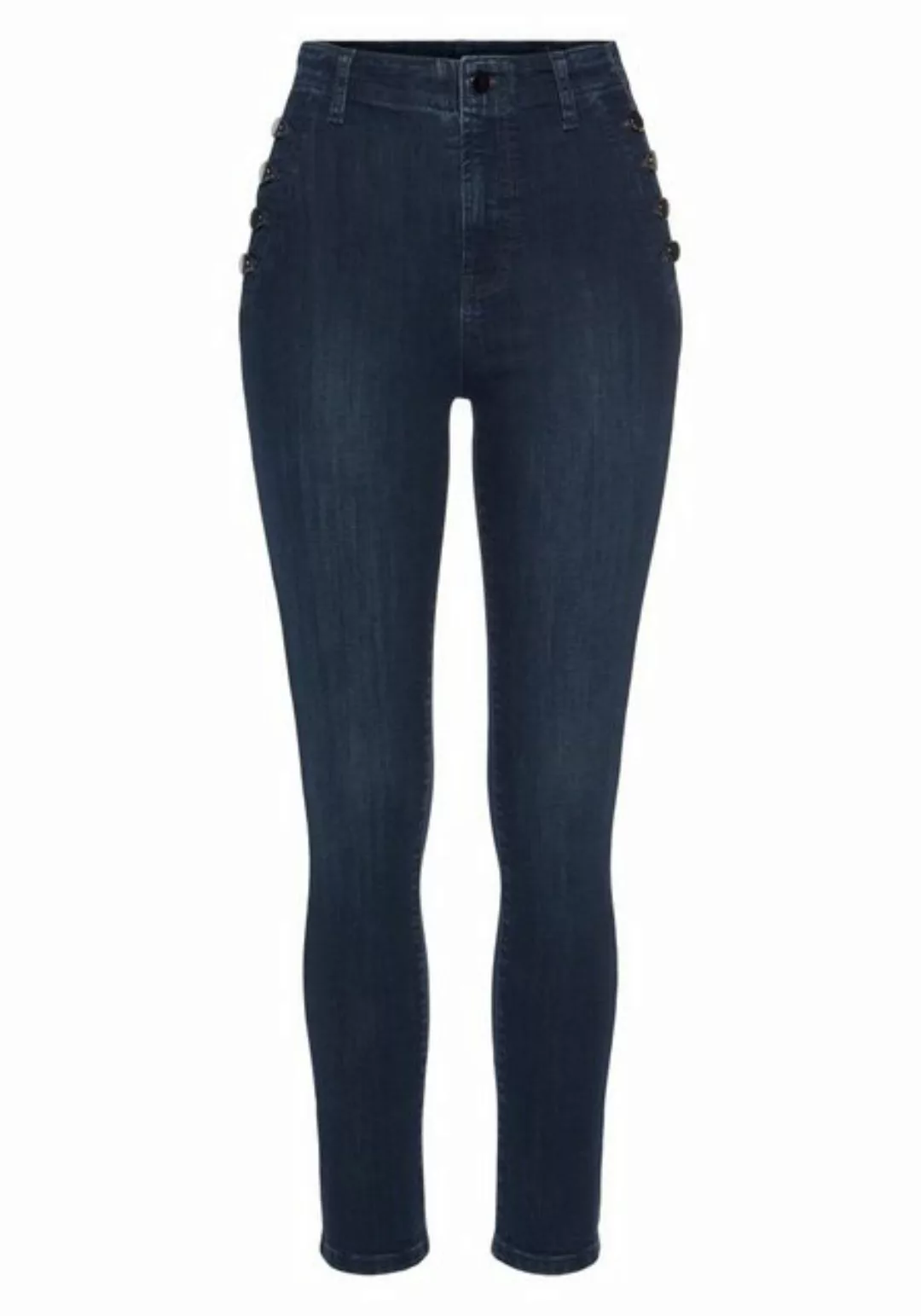 Vivance Jeggings mit Zierknöpfen in bequemer Stretch-Qualität günstig online kaufen