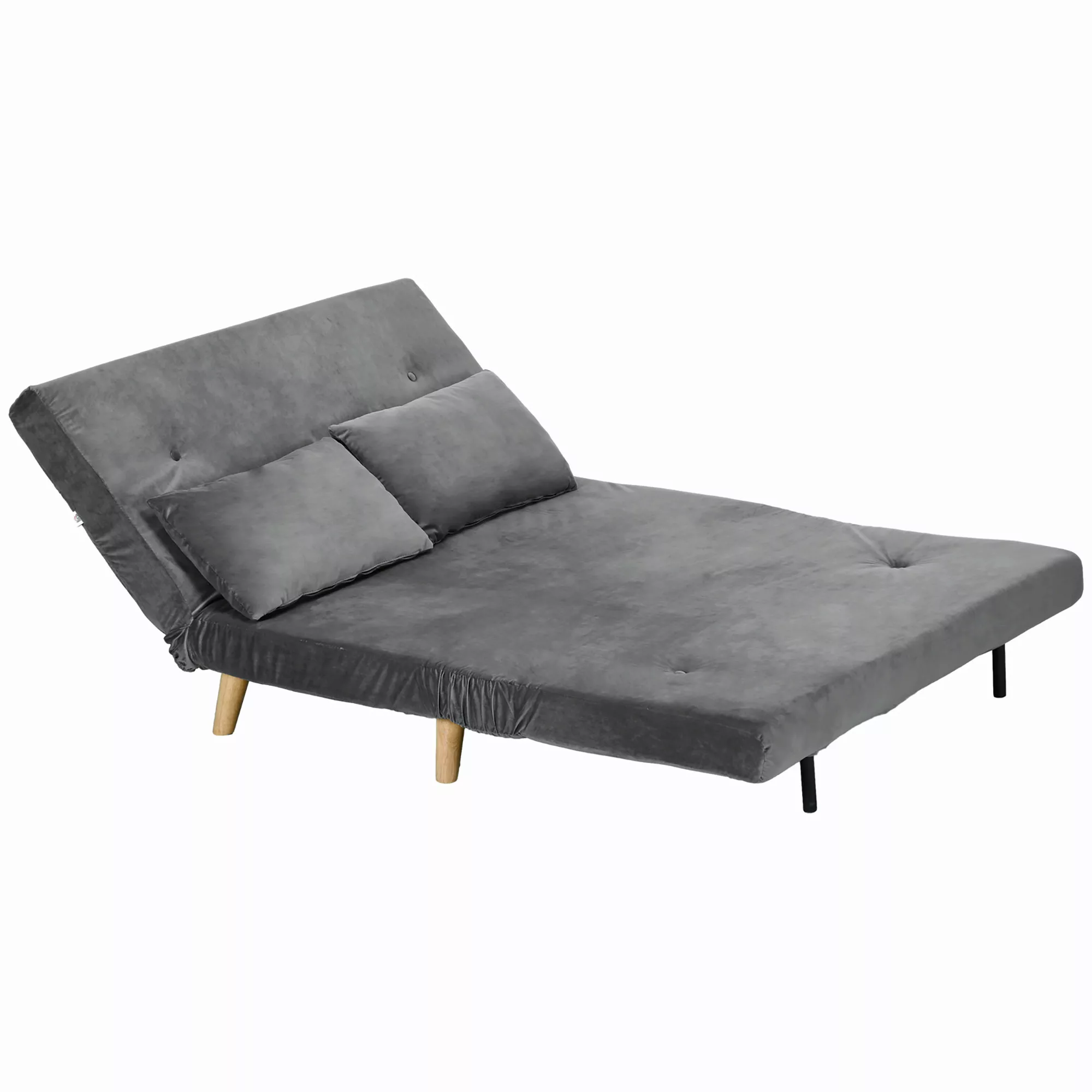 HOMCOM Schlafsofa 2-Sitzer mit Bettfunktion, klappbares Sofa mit verstellba günstig online kaufen