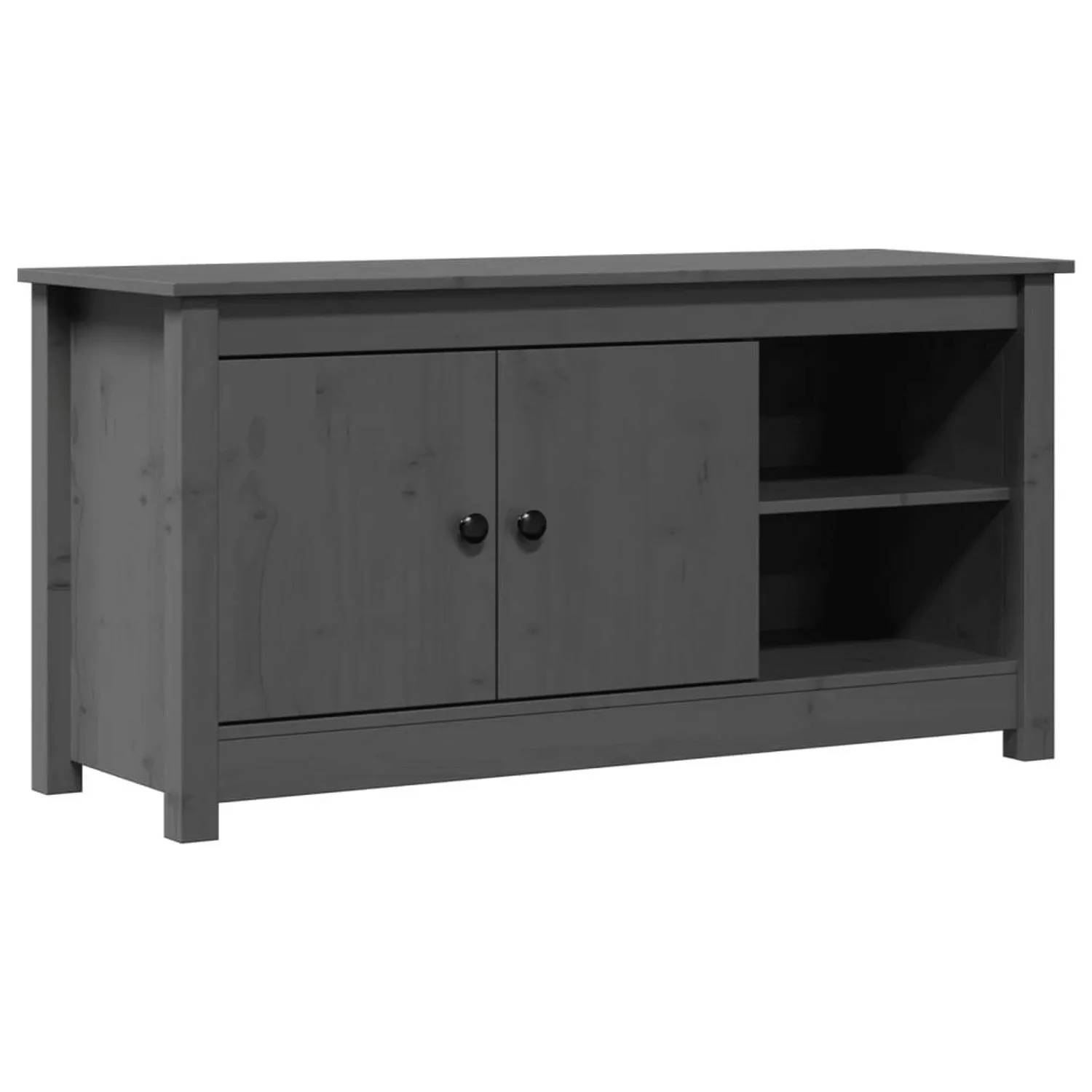 VidaXL TV-Schrank Grau 103x36,5x52 cm Massivholz Kiefür  Modell 2 günstig online kaufen