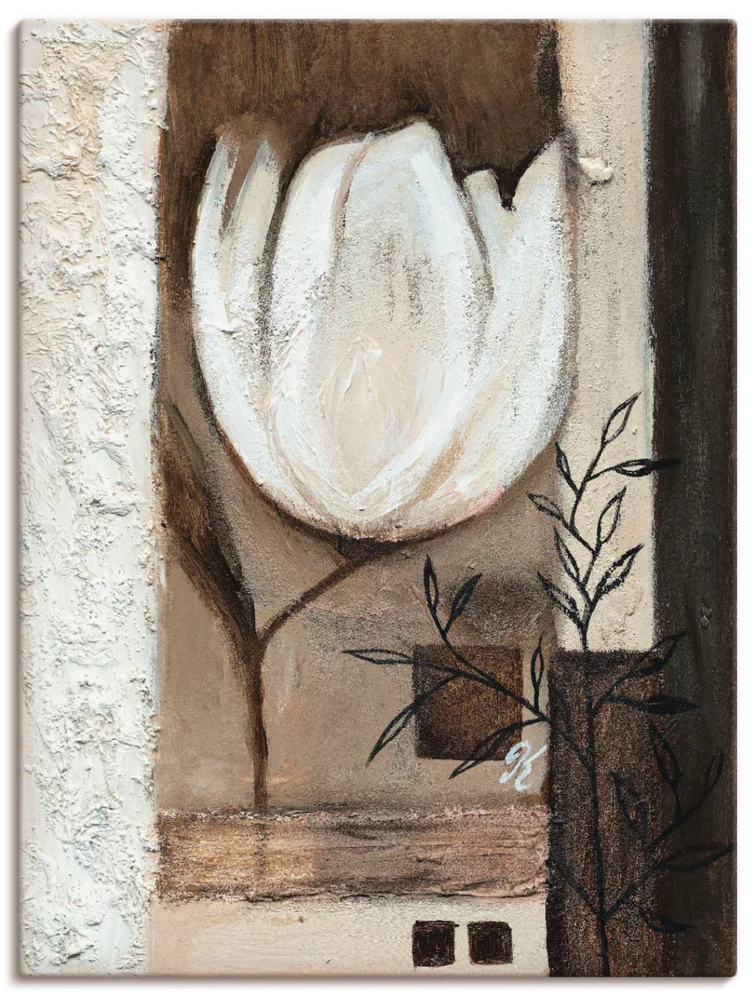 Artland Wandbild "Braune Tulpen II", Blumen, (1 St.), als Leinwandbild, Wan günstig online kaufen