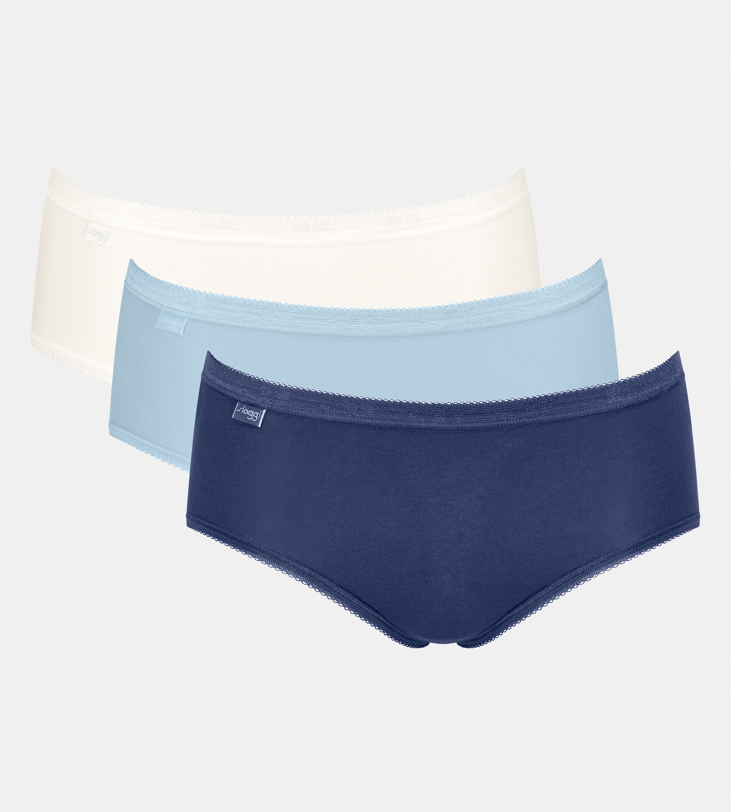 sloggi Midislip "Basic+", (3er Pack), Baumwollmix, klassischer Stil, mittel günstig online kaufen