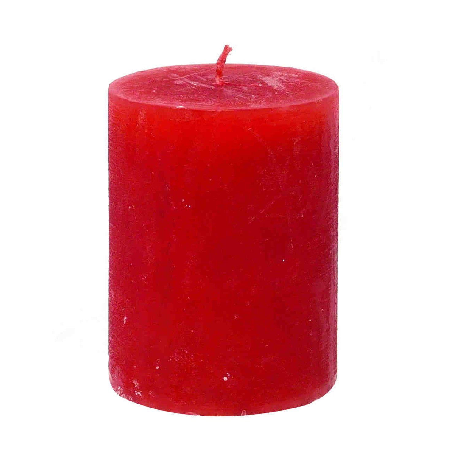 B&S Stumpenkerze Stumpenkerze rot 8 x günstig online kaufen