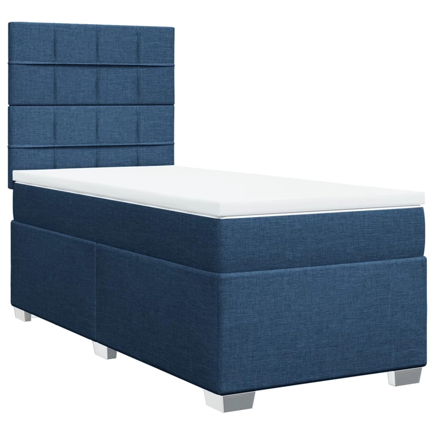 vidaXL Boxspringbett mit Matratze Blau 90x190 cm Stoff2105603 günstig online kaufen