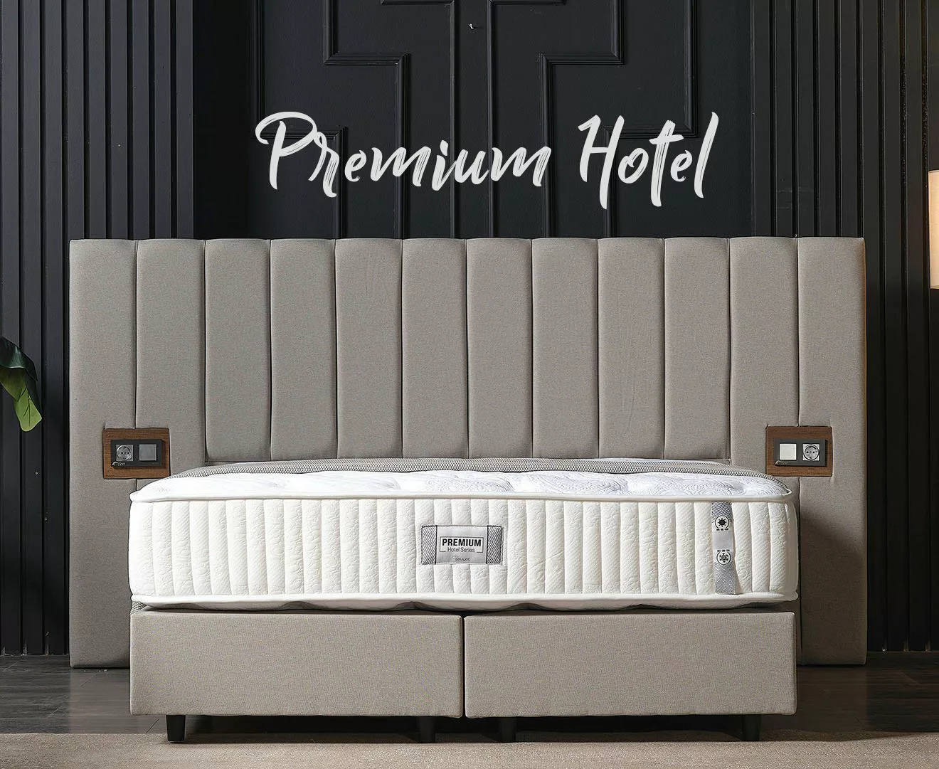 Villa Möbel Polsterbett Premium (Bett Set, 4-tlg., Bett Set aus Bettkasten, günstig online kaufen