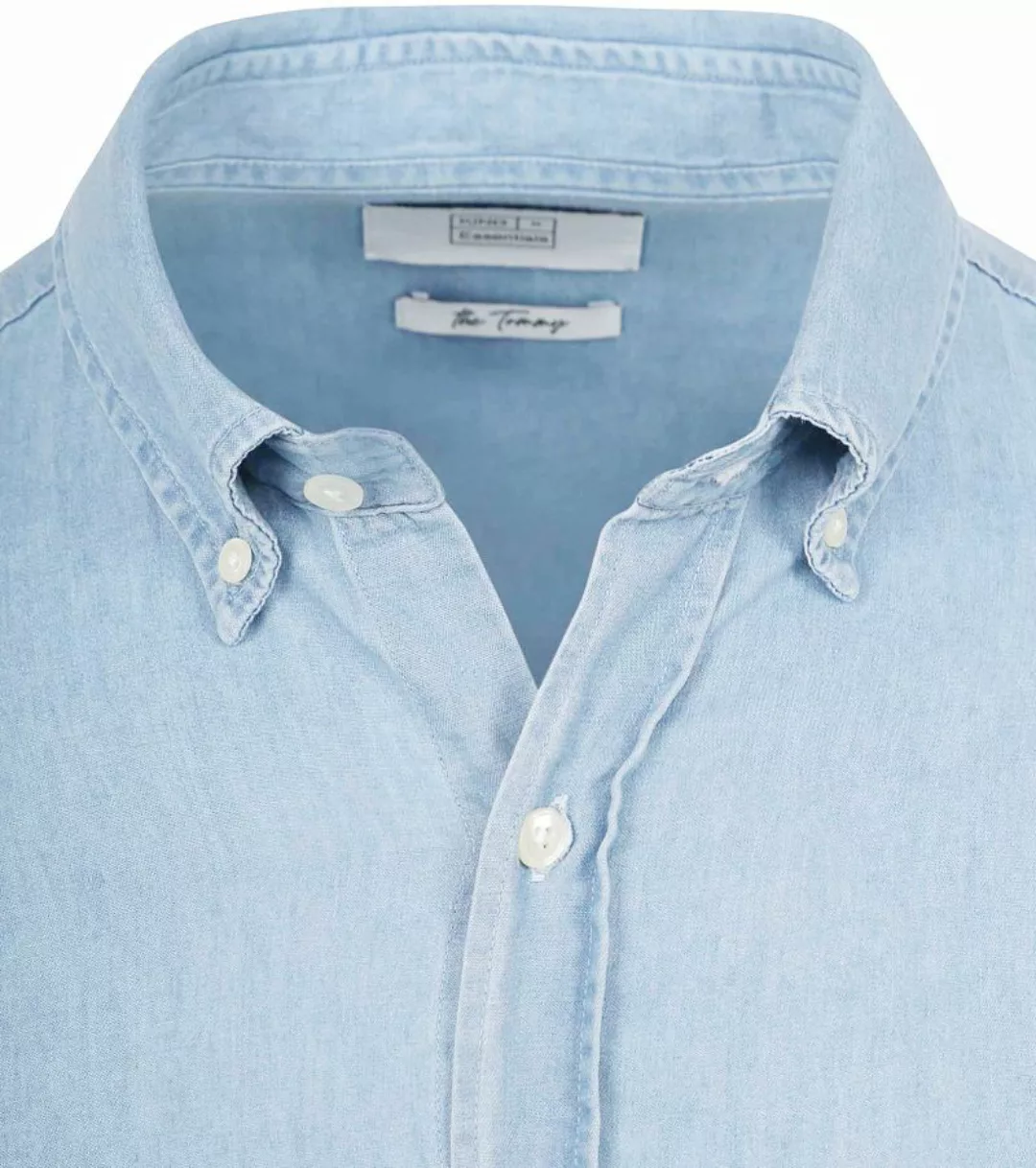 King Essentials The Tommy Denim Hemd Chambray Hellblau - Größe S günstig online kaufen