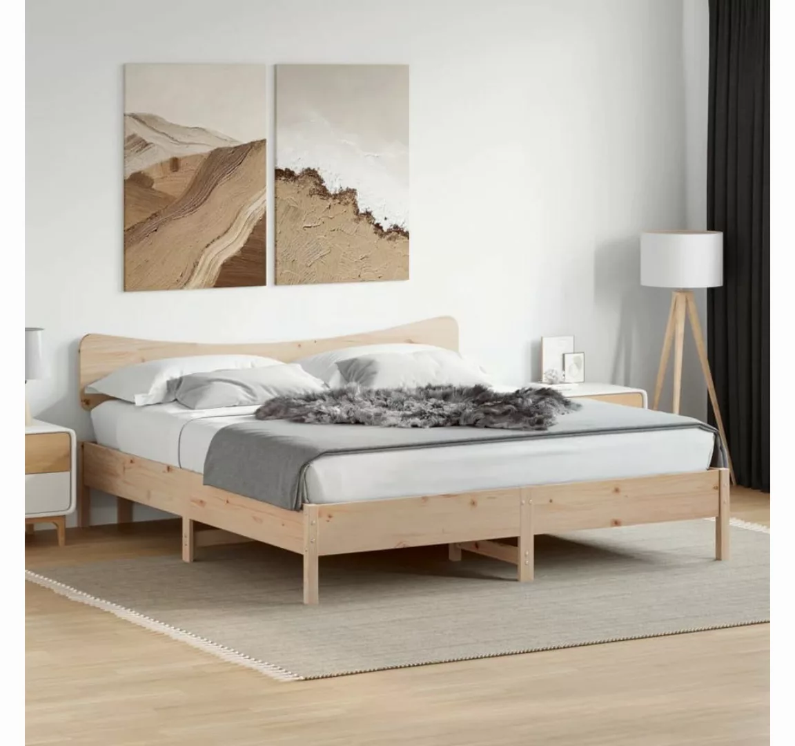 vidaXL Bett, Massivholzbett ohne Matratze 160x200 cm Kiefernholz günstig online kaufen