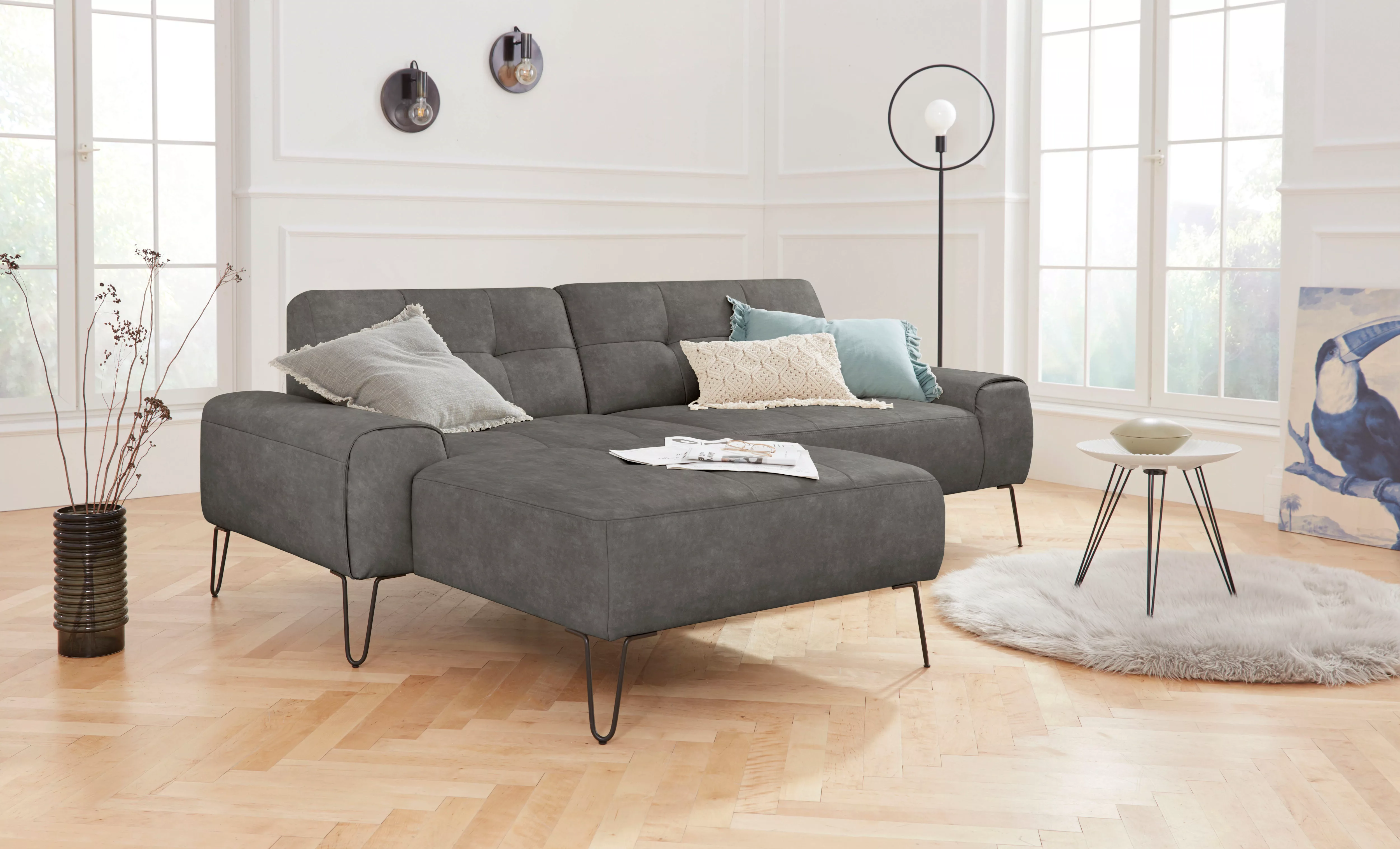 exxpo - sofa fashion Ecksofa "Taranto, aktuelles Design trifft Sitzkomfort, günstig online kaufen