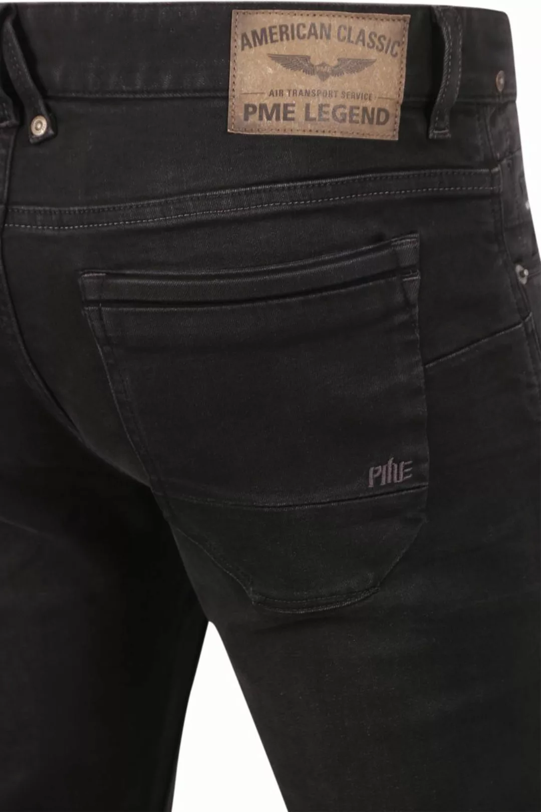 PME Legend Herren Jeans NIGHTFLIGHT - Regular Fit - Schwarz - Real Black De günstig online kaufen
