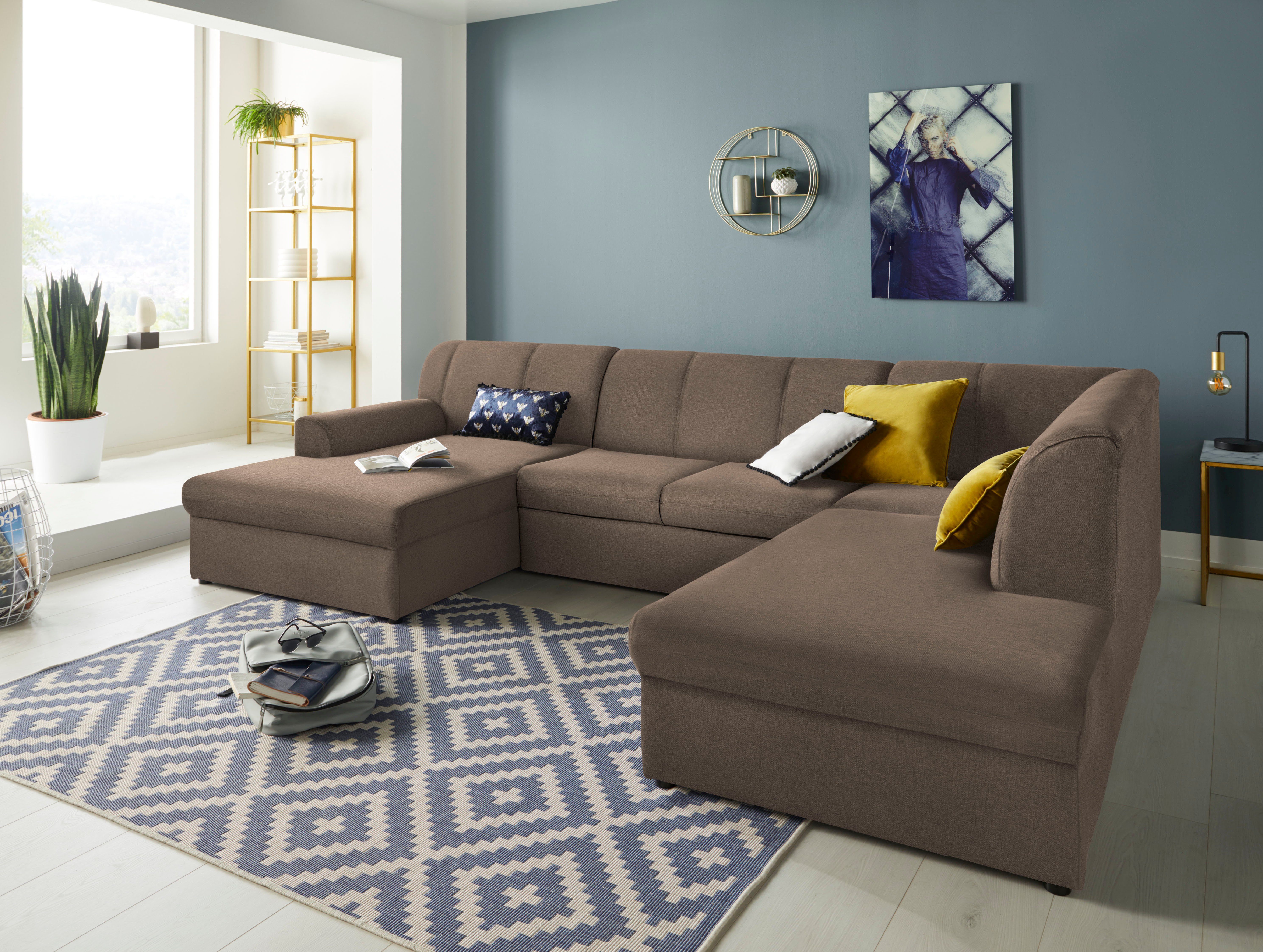 DOMO collection Wohnlandschaft "Topper, elegant und zeitlos, komfortabel, U günstig online kaufen