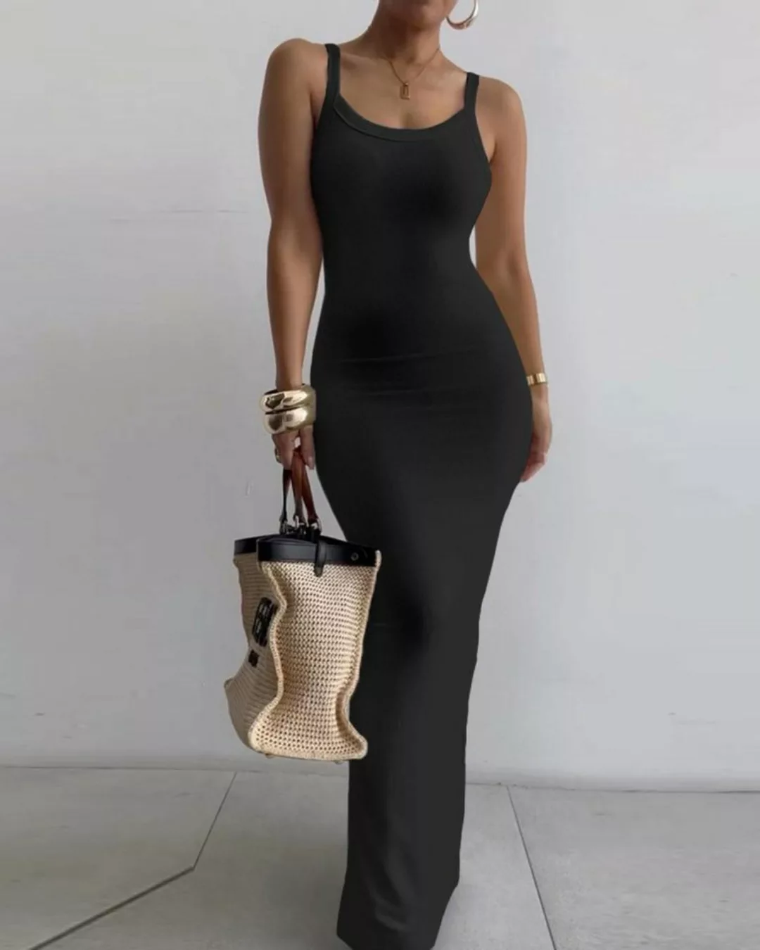 jalleria Trägerkleid 2er-Pack Slim Fit Sling-Kleid mit Print günstig online kaufen
