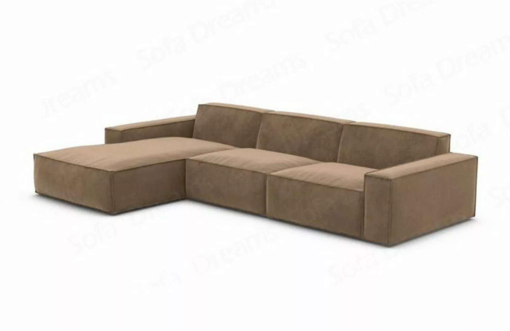 Sofa Dreams Ecksofa Samtstoff Sofa Polsterecksofa Formenta L Form kurz Eckc günstig online kaufen