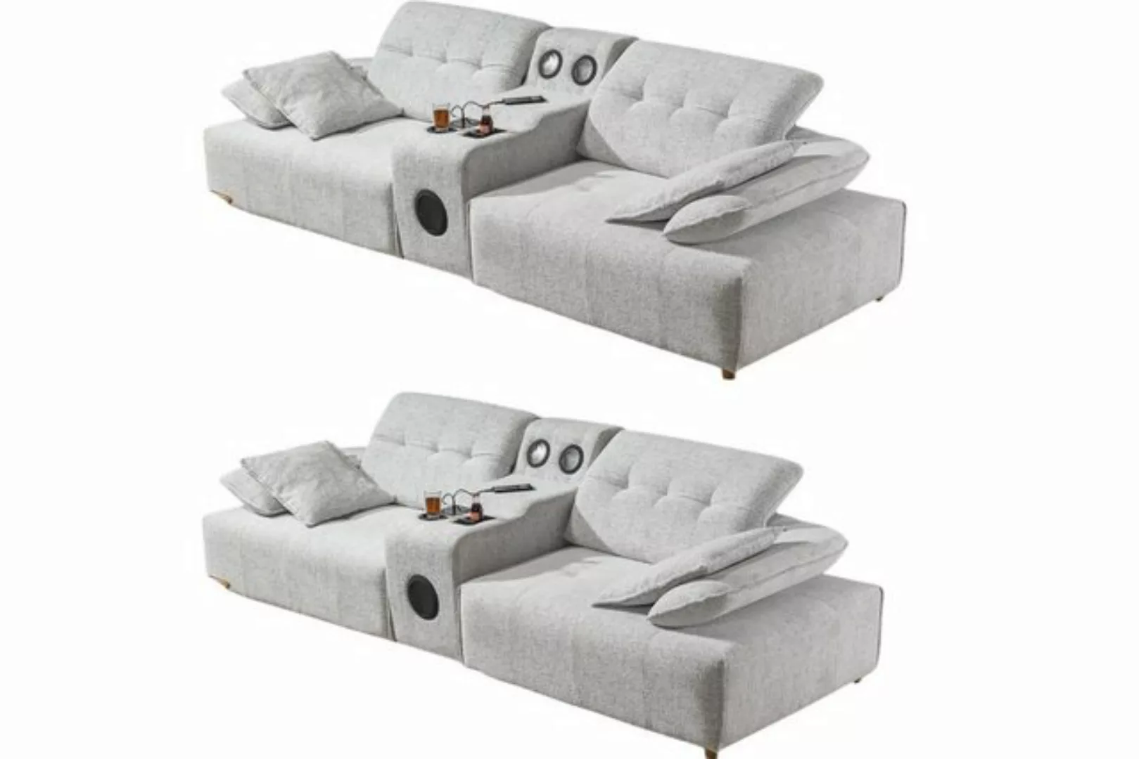 Villa Möbel Polstergarnitur Lungo, (Set, 2-tlg), mit Relax-/Bettfunktion du günstig online kaufen