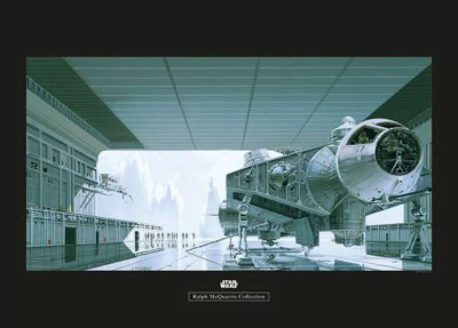 KOMAR Wandbild - Star Wars Classic RMQ Hangar Shuttle - Größe: 70 x 50 cm m günstig online kaufen
