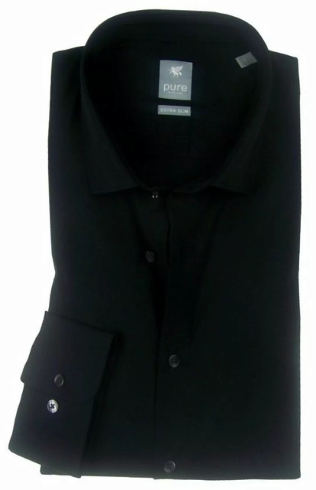 Pure Langarmhemd PURE Hemd Extra Slim Stretch, schwarz 3377-764-001 langarm günstig online kaufen