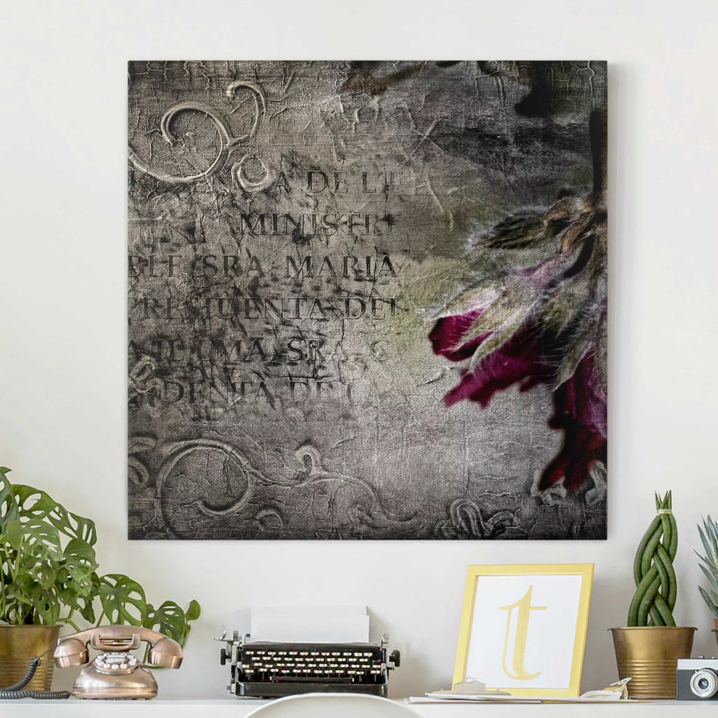 Leinwandbild Blumen - Quadrat Mystic Flower günstig online kaufen