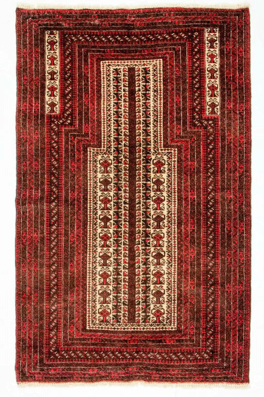 morgenland Teppich »Belutsch Teppich handgeknüpft rot«, rechteckig, handgek günstig online kaufen